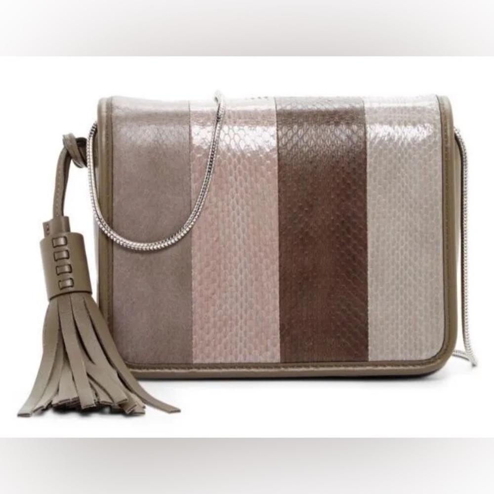NWOT Allsaints Snakeskin Chain Crossbody